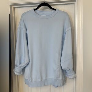 Pale blue oversized crewneck